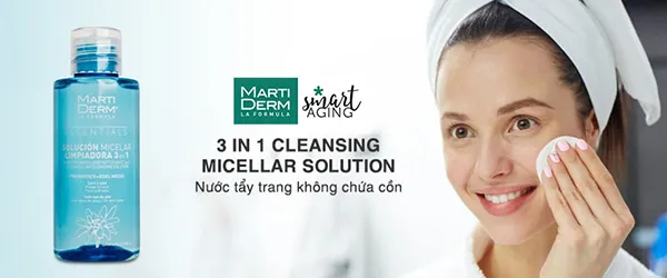 Nước Tẩy Trang Martiderm Essentials Micellar Cleansing Solution 3 In 1 75ml