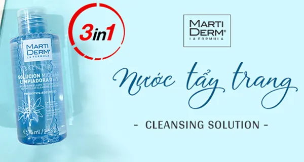Nước Tẩy Trang Martiderm Essentials Micellar Cleansing Solution 3 In 1 75ml