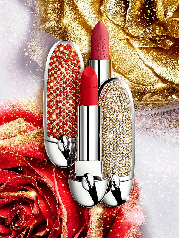 Son Guerlain Rouge G Limited Jewel 21 Case Đá Vàng Màu Đỏ Hồng San Hô