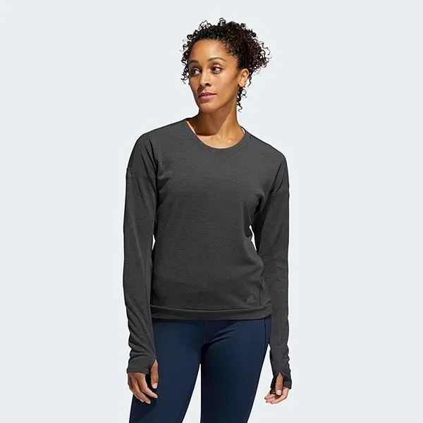 Áo Dài Tay Nữ Adidas Run Cru Sweatshirt DQ1923 Màu Xám Size S
