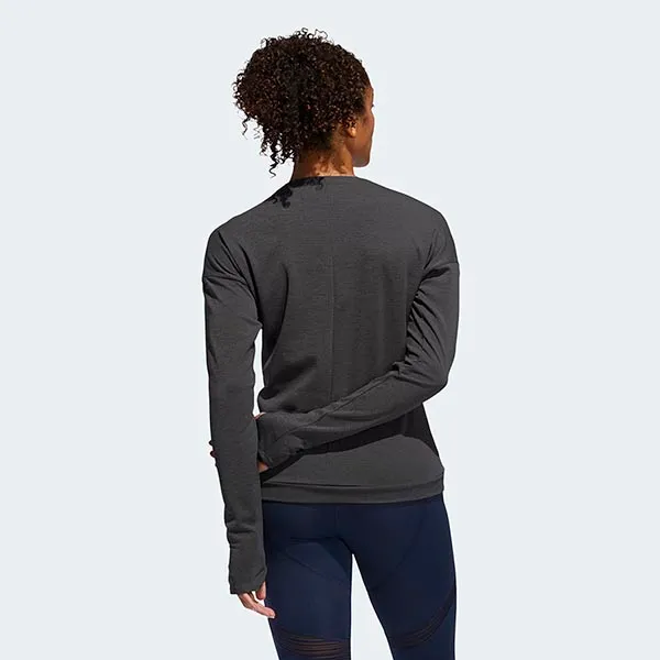 Áo Dài Tay Nữ Adidas Run Cru Sweatshirt DQ1923 Màu Xám Size S