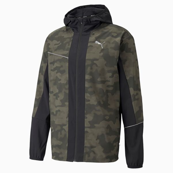 Áo Khoác Puma Graphic Hooded Men’s Running Jacket Màu Đen Xám Size M - 3