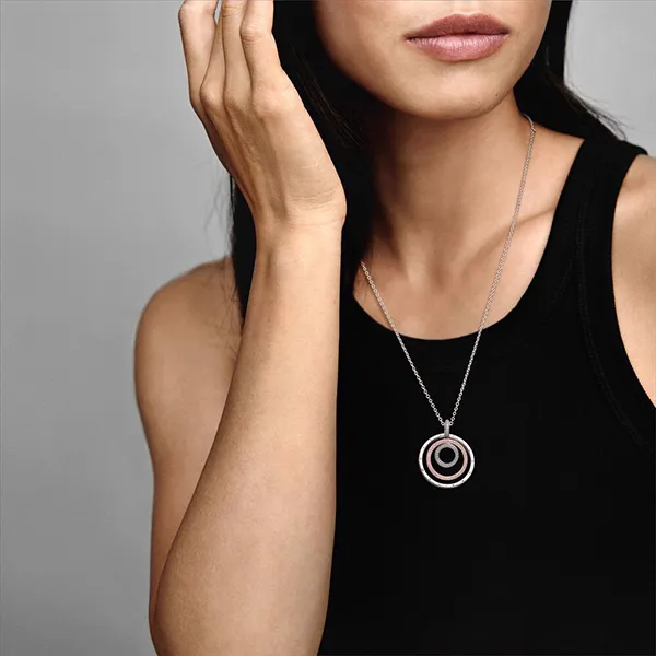 Dây Chuyền Pandora Two-tone Circles Pendant & Necklace - Trang sức - Vua Hàng Hiệu
