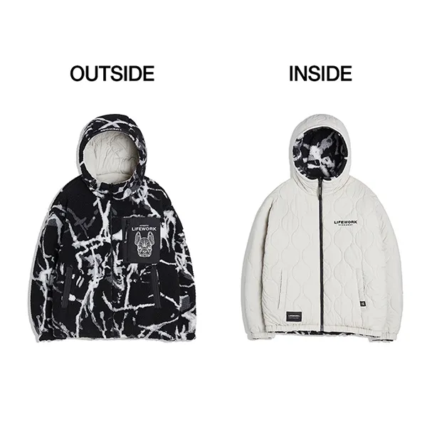 Áo Khoác LifeWork Bubbling Quilted Reversible Two Side Jacket Màu Đen - Thời trang - Vua Hàng Hiệu