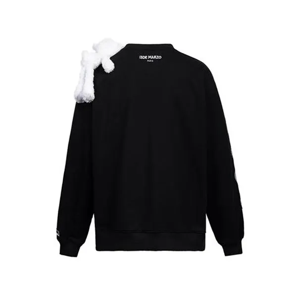 Áo Nỉ 13 De Marzo Moon Shoulder Teddy Bear Badge Sweater Black - Thời trang - Vua Hàng Hiệu