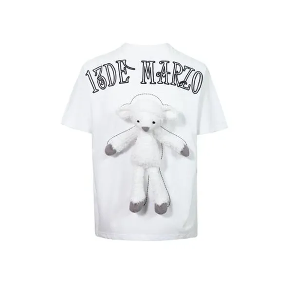 Áo Phông 13 De Marzo Plush Sheep Toy T-Shirt White FR-JX-080 Màu Trắng Size S - 3