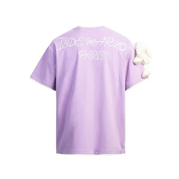 Áo Phông 13 De Marzo Short Sleeve Plush Rabbit Tee Orchid Bouquet