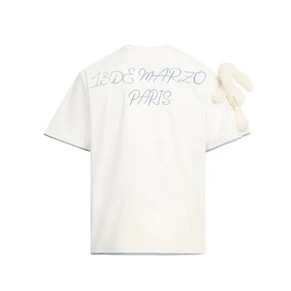 Áo Phông 13 De Marzo Short Sleeve Plush Rabbit Tee White