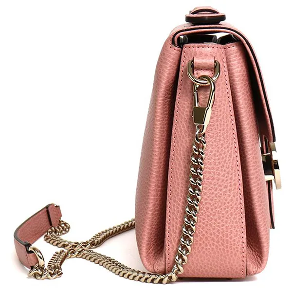Túi Đeo Chéo Gucci Pink Dollar Calf Leather Interlocking Bag Màu Hồng - Túi xách - Vua Hàng Hiệu