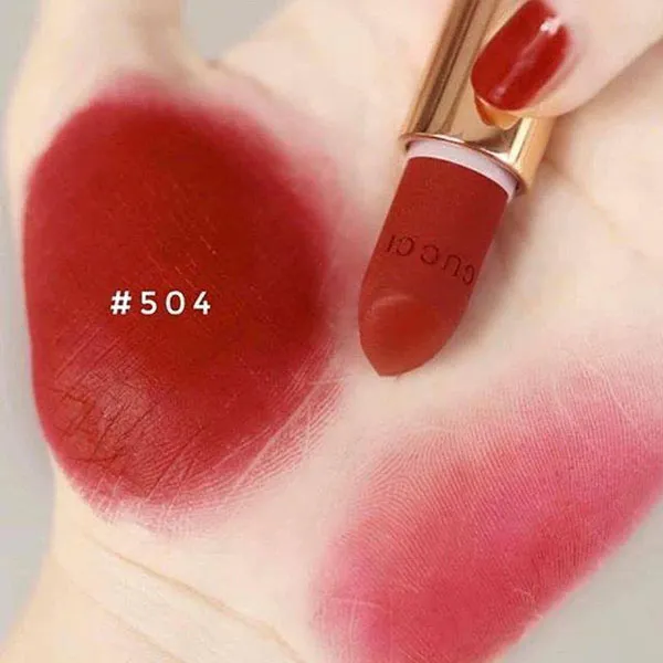 Son Gucci 502 Eadie Scarlet Màu Đỏ Đậm - Son Môi - Vua Hàng Hiệu