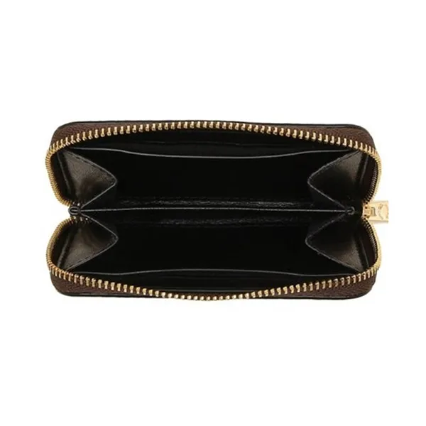 Ví Nữ Coach Zip Around Coin Case In Signature Canvas Màu Nâu