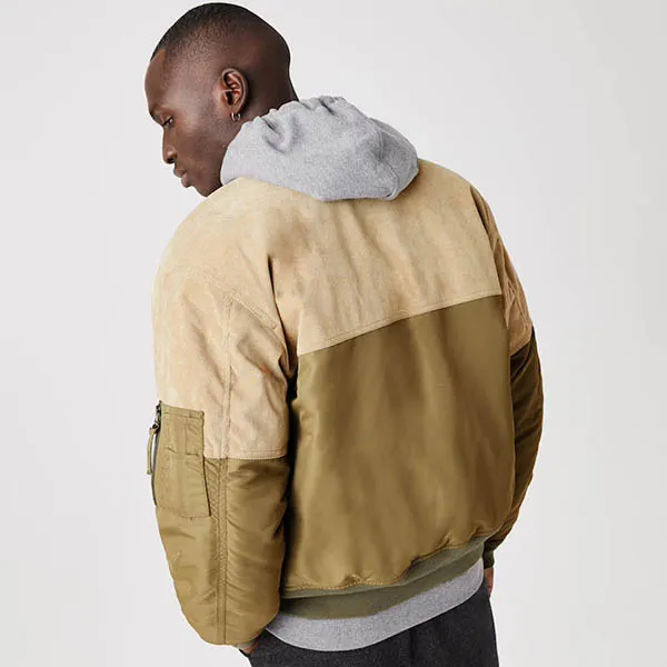 Áo Bomber Lacoste Men’s Bimaterial Quilted Zip Bomber Jacket Màu Nâu Size 46 - Thời trang - Vua Hàng Hiệu