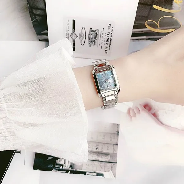 Đồng Hồ Nữ Citizen L Ladies Eco-Drive EW5551-56N Sapphire Class Màu Bạc Mặt Xanh