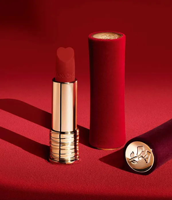 Son Lancôme L'absolu Rouge Drama Matte 121 Lucky In Love Màu Đỏ Lạnh (Limited Valentine 2022)