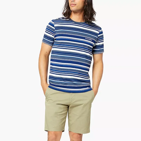 Áo Thun Nam Dockers Alpha Logo T-Shirt Slim Fit 274060100 Kẻ Phối Màu Xanh - Thời trang - Vua Hàng Hiệu
