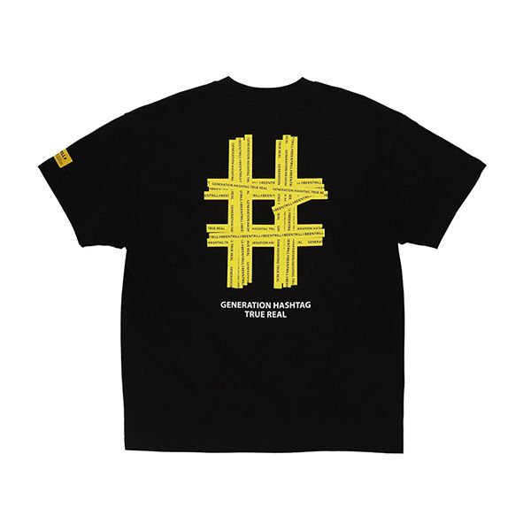 Áo Phông Beentrill Taping Bighashtag Short Sleeved T-Shirt Màu Đen - 2