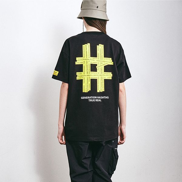 Áo Phông Beentrill Taping Bighashtag Short Sleeved T-Shirt Màu Đen - 3