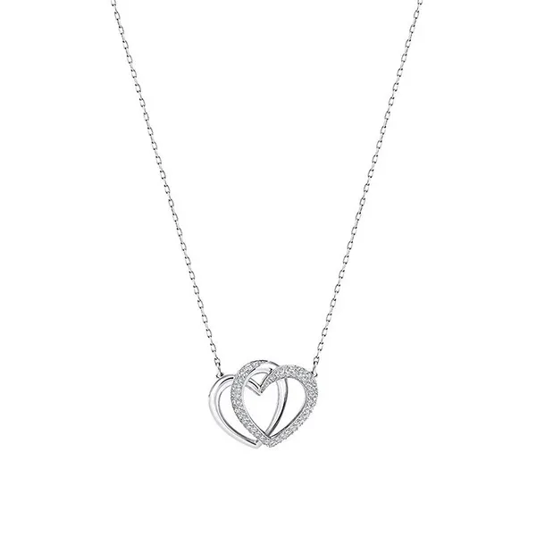 Dây Chuyền Swarovski Necklace Dear Medium 5345475 Heart Màu Bạc - Trang sức - Vua Hàng Hiệu
