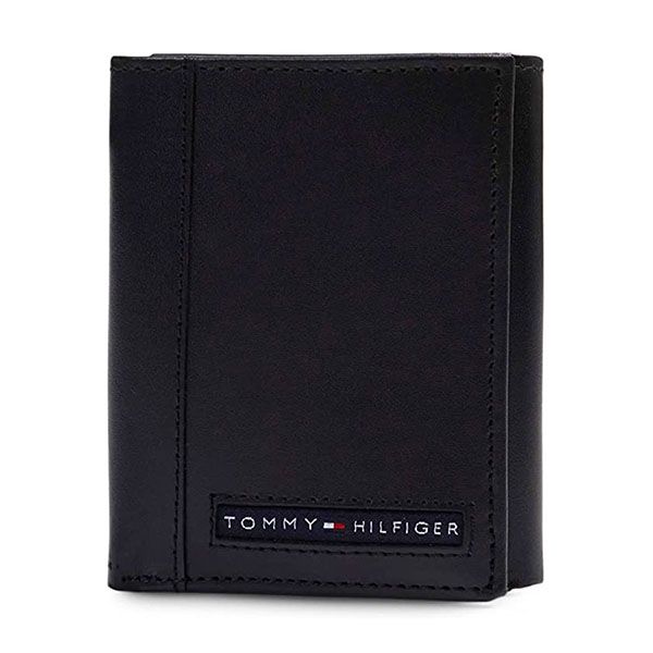 Ví Nam Tommy Hilfiger Leather Trifold Wallet Logo Chữ 31TL110022 Màu Đen - 1