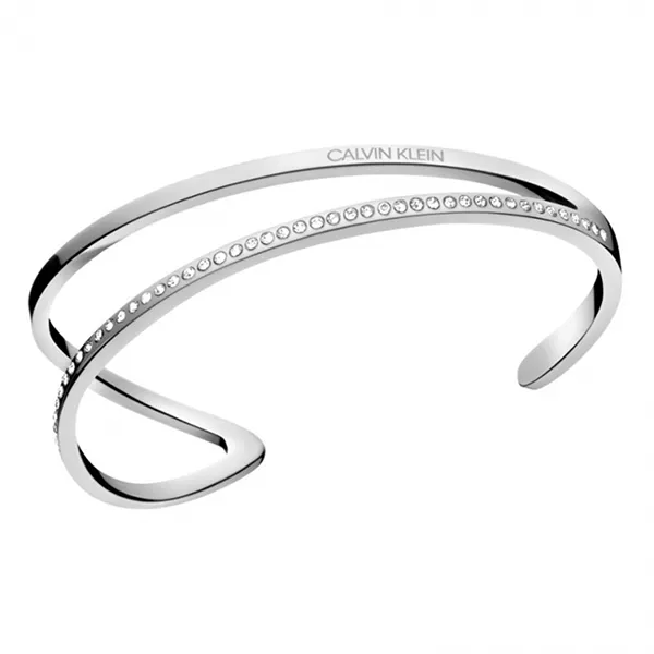 Vòng Đeo Tay Calvin Klein CK Outline Open Bangle KJ6VMF0401XS Màu Bạc - Trang sức - Vua Hàng Hiệu