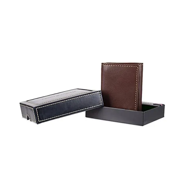 Ví Nam Tommy Hilfiger Mens Leather Trifold Wallet 31TL110022 Màu Nâu