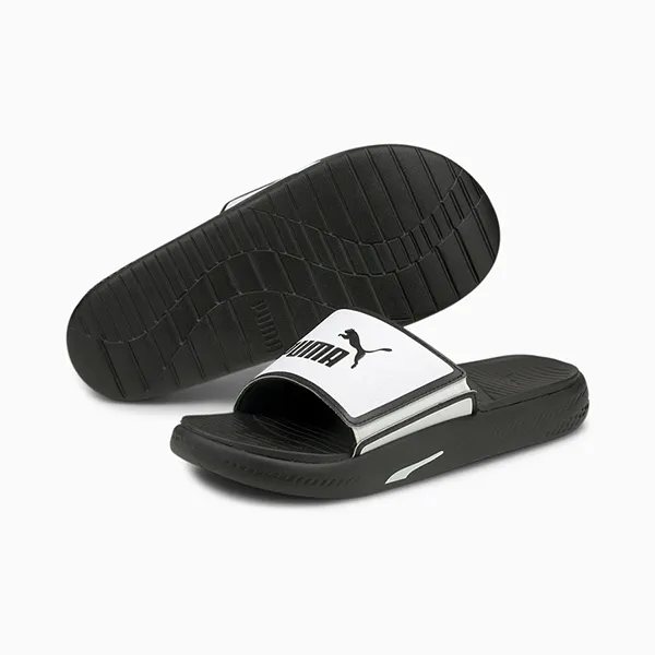 Dép Puma Softride Slide 382111 05 Màu Đen Trắng