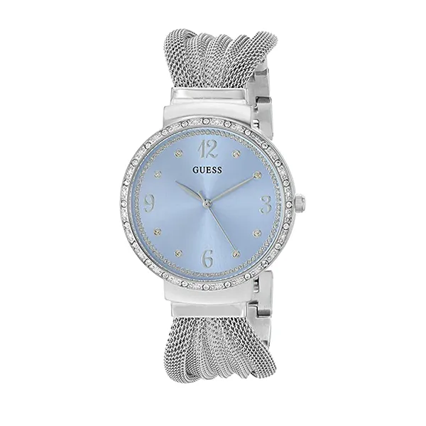 Đồng Hồ Guess Quartz Crystal Blue Dial Ladies Watch U1083L4 Màu Bạc Mặt Xanh - Đồng hồ - Vua Hàng Hiệu