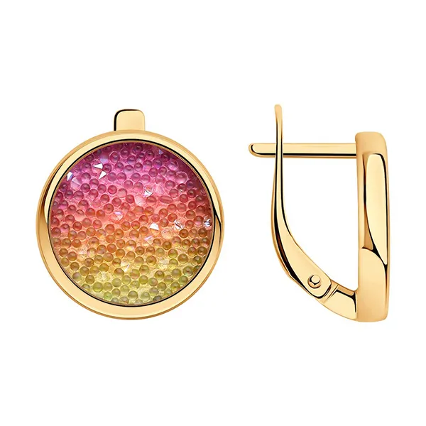 Khuyên Tai Sokolov 93021138 Bằng Bạc 925 Đính 1 Viên Pha Lê Swarovski