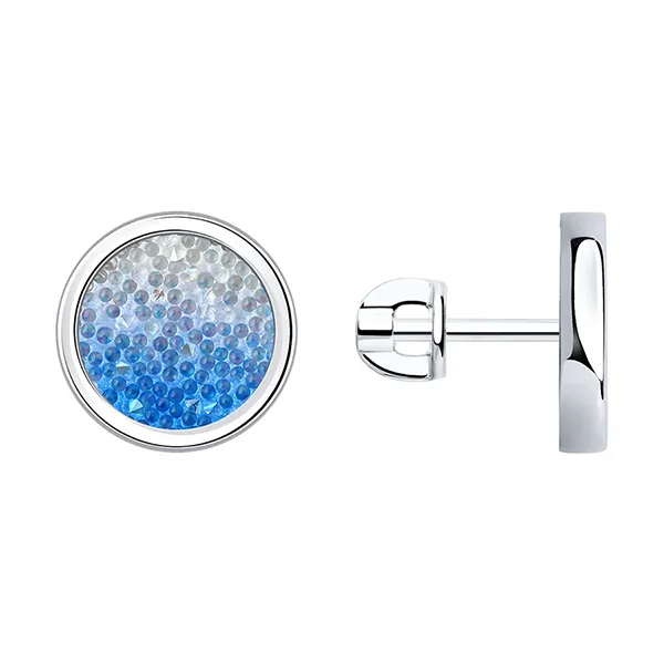 Khuyên Tai Sokolov 94024771 Bằng Bạc 925 Đính 1 Viên Pha Lê Swarovski