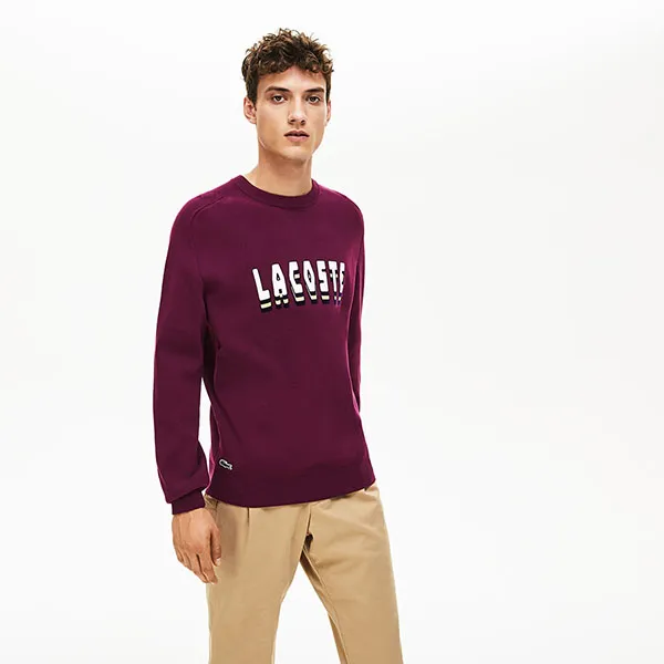 Áo Len Lacoste Men's 3D Effect Lettering Cotton Blend Sweater Màu Tím Size L - Thời trang - Vua Hàng Hiệu