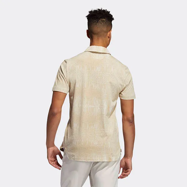 Áo Golf Tay Ngắn Polo Adidas Desert Print Adicross Màu Be Cho Nam