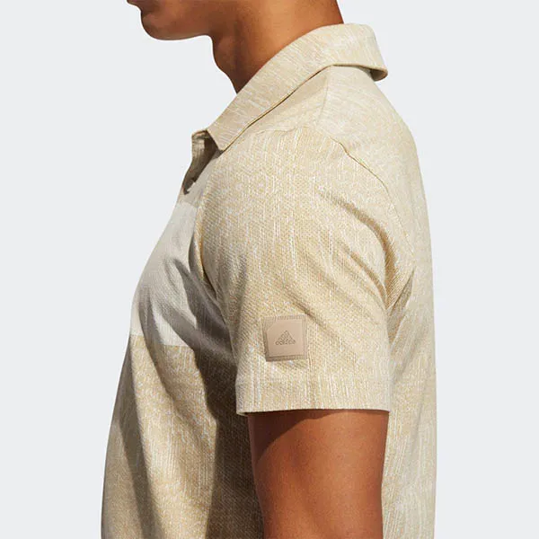 Áo Golf Tay Ngắn Polo Adidas Desert Print Adicross Màu Be Cho Nam