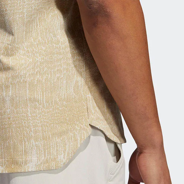 Áo Golf Tay Ngắn Polo Adidas Desert Print Adicross Màu Be Cho Nam