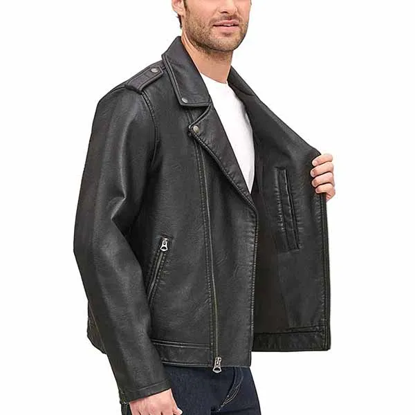 Áo Khoác Da Nam Levi's Faux Leather Classic Motorcycle Jacket Màu Đen - Thời trang - Vua Hàng Hiệu