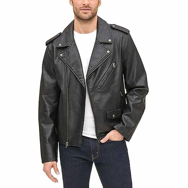Áo Khoác Da Nam Levi's Faux Leather Classic Motorcycle Jacket Màu Đen - Thời trang - Vua Hàng Hiệu