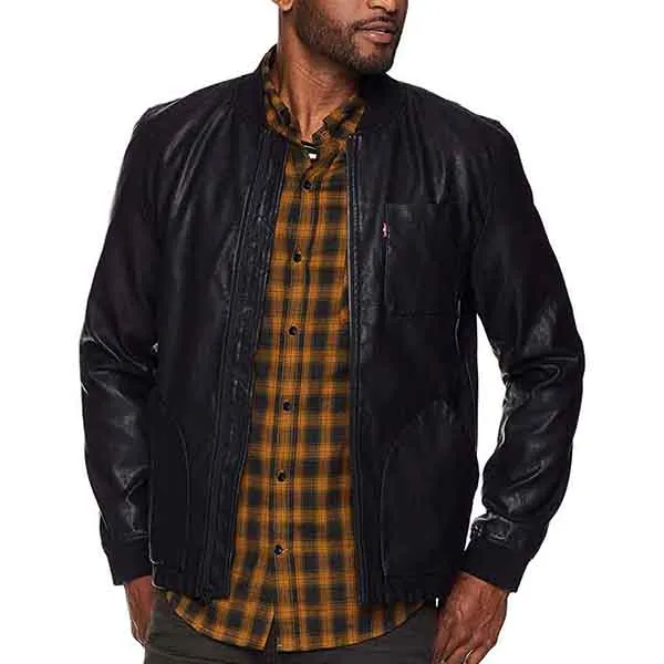 Áo Khoác Da Nam Levi's Faux Leather Depot Jacket Màu Đen - Thời trang - Vua Hàng Hiệu