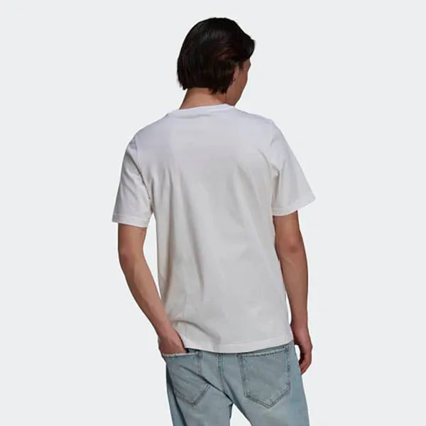 Áo Phông Nam Adidas Tshirt GP1971 Màu Trắng Họa Tiết Ba Lá