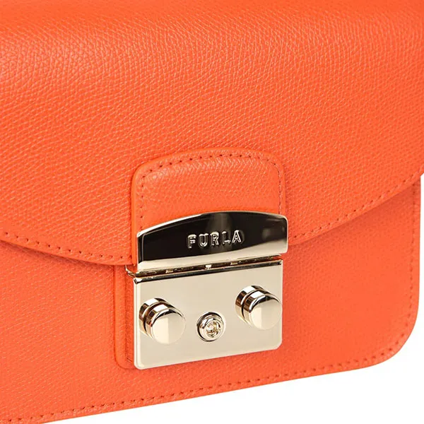 Túi Đeo Chéo Furla Metropolis Mini Crossbody Bag Màu Cam Mandarine