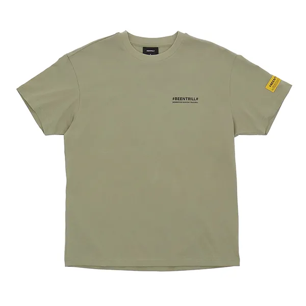 Áo Phông Beentrill Taping Bighashtag Short-Sleeved T-Shirt Màu Xanh Rêu - Thời trang - Vua Hàng Hiệu