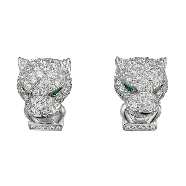 Khuyên Tai Jewery Luxury Panthere Hình Con Báo Vàng Trắng - Trang sức - Vua Hàng Hiệu