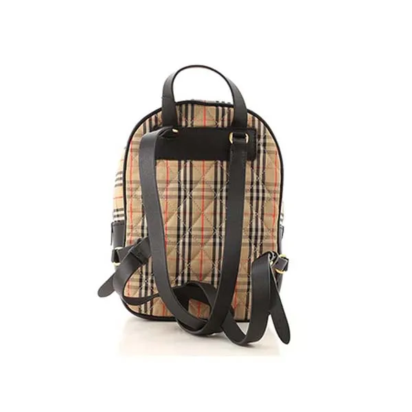 Balo Burberry Backpack Check Gold-tone Beige Màu Be - Túi xách - Vua Hàng Hiệu