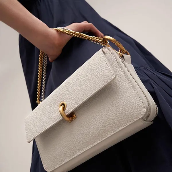 Túi Đeo Chéo Nữ Charles & Keith CNK Dancer Boxy Crossbody Bag - Ivory CK2-80840325