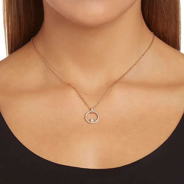 Dây Chuyền Swarovski Creativity Pendantcircular, White, Rose Gold-Tone Plated 5202446 - Trang sức - Vua Hàng Hiệu