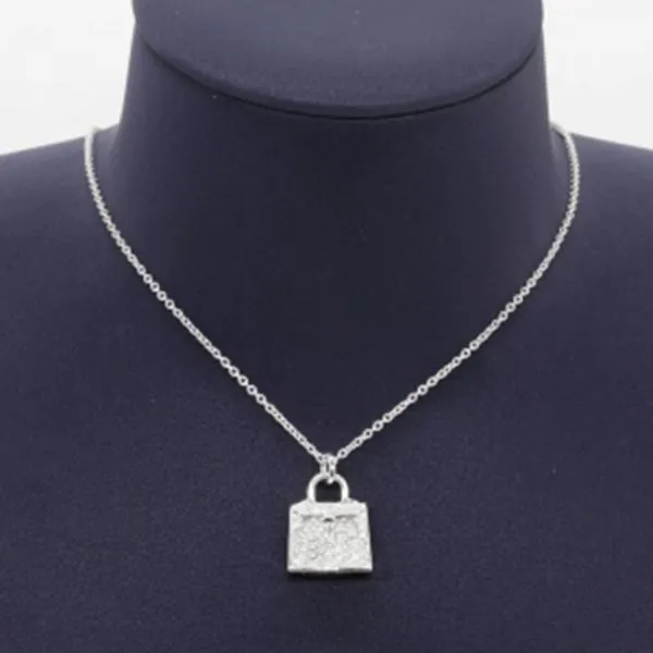 Dây Chuyền Hermès Hình Chìa Khóa Vàng Trắng - Trang sức - Vua Hàng Hiệu