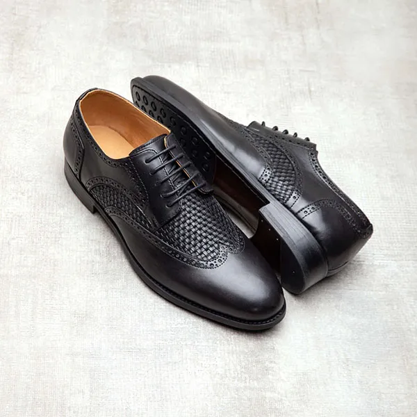 Giày Tây Be Classy Classic Brogues Derby - Limited Edition - DB19 Màu Đen - Giày - Vua Hàng Hiệu
