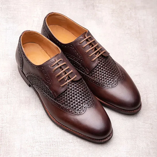 Giày Tây Be Classy Classic Brogues Derby - Limited Edition - DB19 Màu Nâu