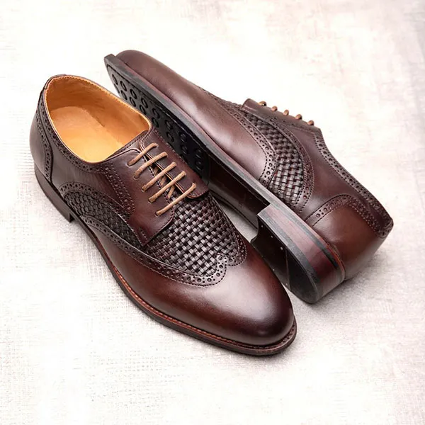Giày Tây Be Classy Classic Brogues Derby - Limited Edition - DB19 Màu Nâu