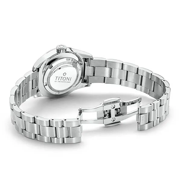 Đồng Hồ Nữ Titoni 23743 S-581 29mm Màu Bạc