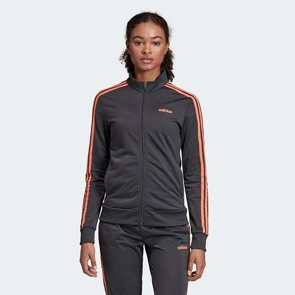 Áo Khoác Nữ Adidas Essentials 3 Stripes - Black/Orange EK5595 Màu Xám Đen Size S - 1