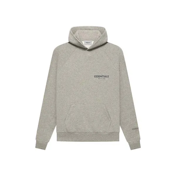 Áo Hoodie Fear Of God Essentials Pullover Hoodie Dark Heather Oatmeal Màu Xám - Thời trang - Vua Hàng Hiệu